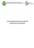 La Real Federación Española de Tiro olímpico hace público su Plan de Desescalada para Los centros de Tiro Olímpico